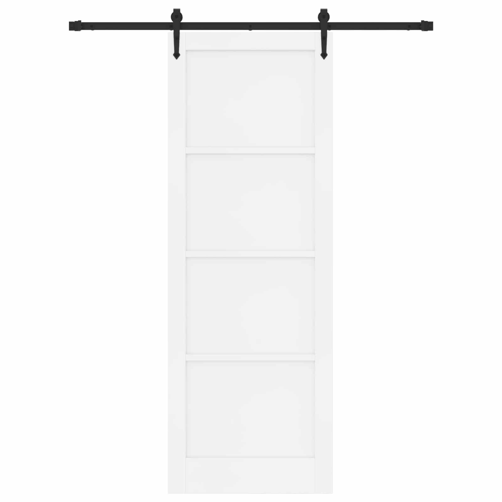 Klizna vrata ORKDAL Bijela i crna 83 x 232 cm Masivna borovina