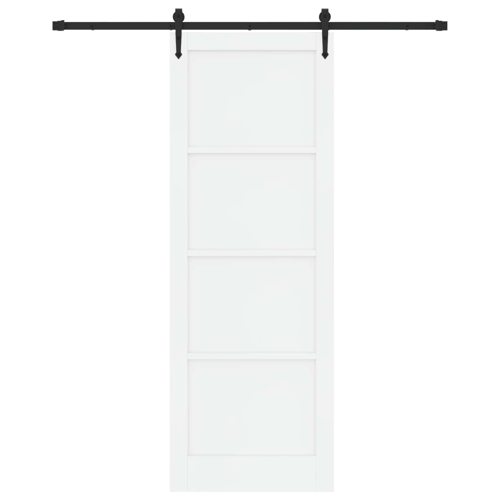 Klizna vrata ORKDAL Bijela i crna 83 x 232 cm Masivna borovina