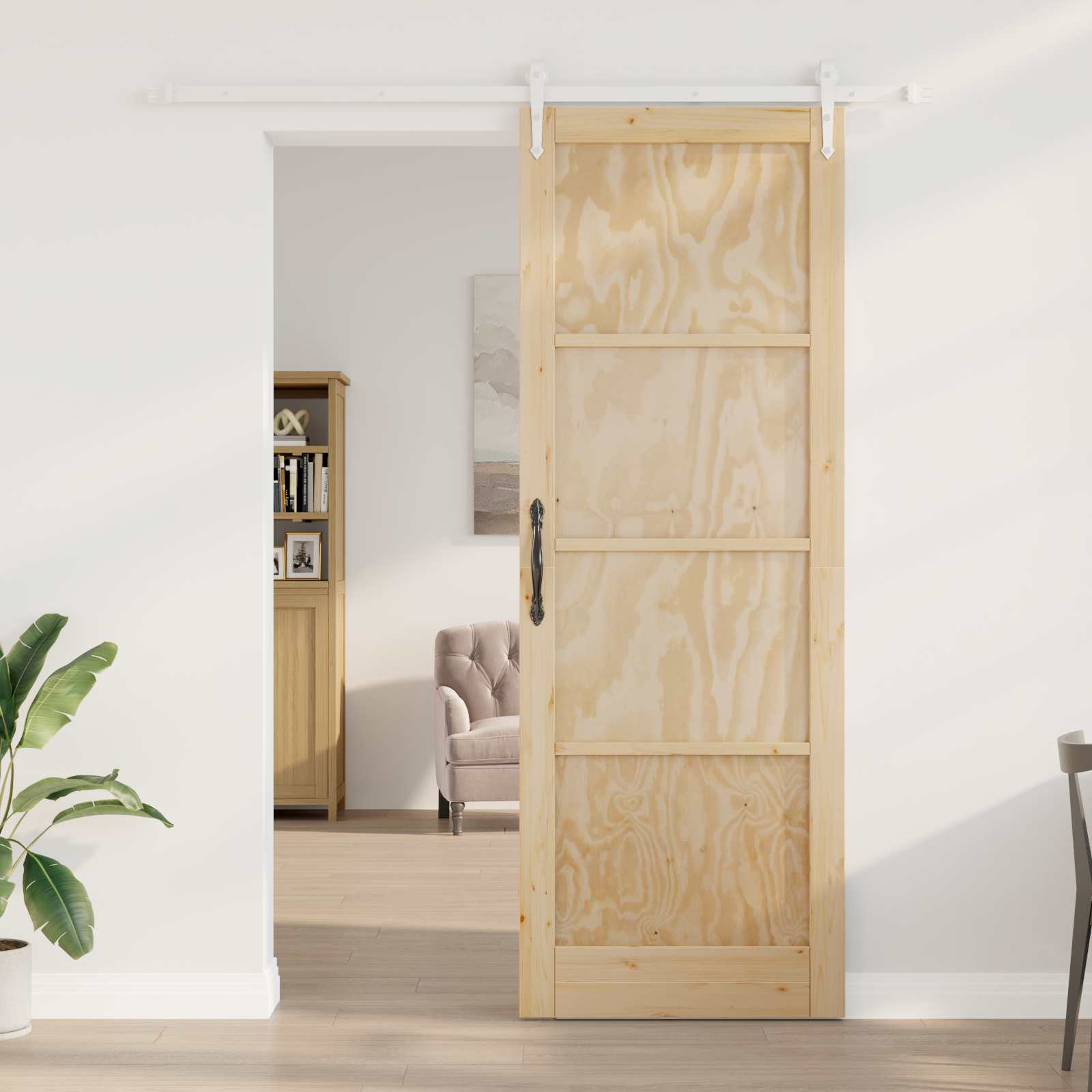 Klizna vrata ORKDAL Prirodna i bijela 83 x 232 cm