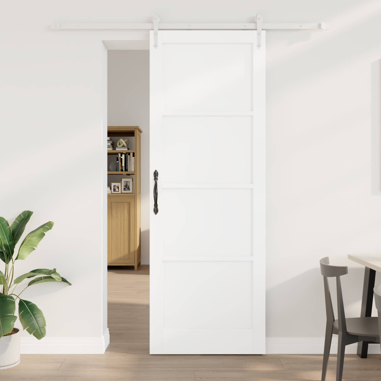Klizna vrata ORKDAL Bijela 83 x 232 cm Masivna borovina