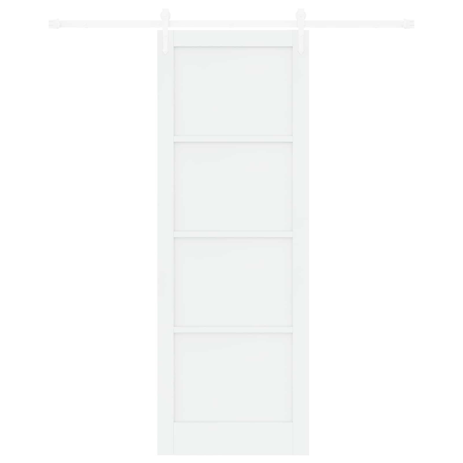 Klizna vrata ORKDAL Bijela 83 x 232 cm Masivna borovina