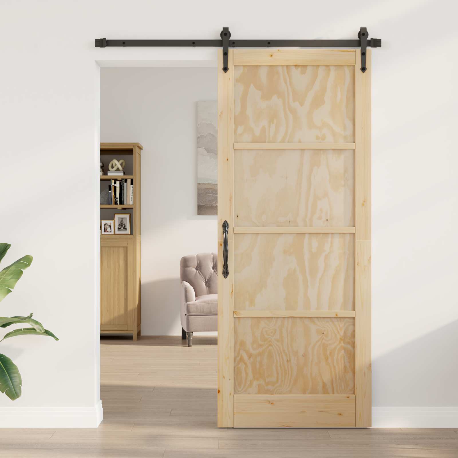 Klizna vrata ORKDAL Prirodna 86 x 211 cm Masivna borovina
