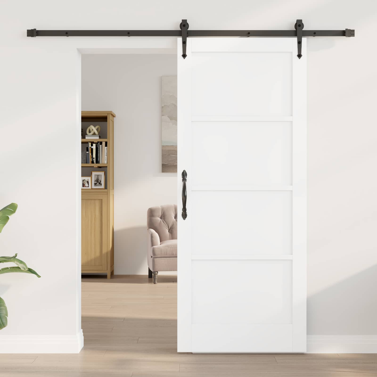 Klizna vrata ORKDAL Bijela 83 x 202 cm Masivna borovina