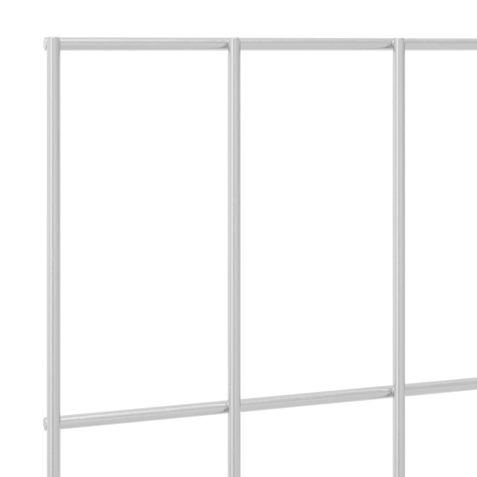 Ograda za vrt s kolčićima 48 pcs 115 x 30 cm Mesh Srebrna
