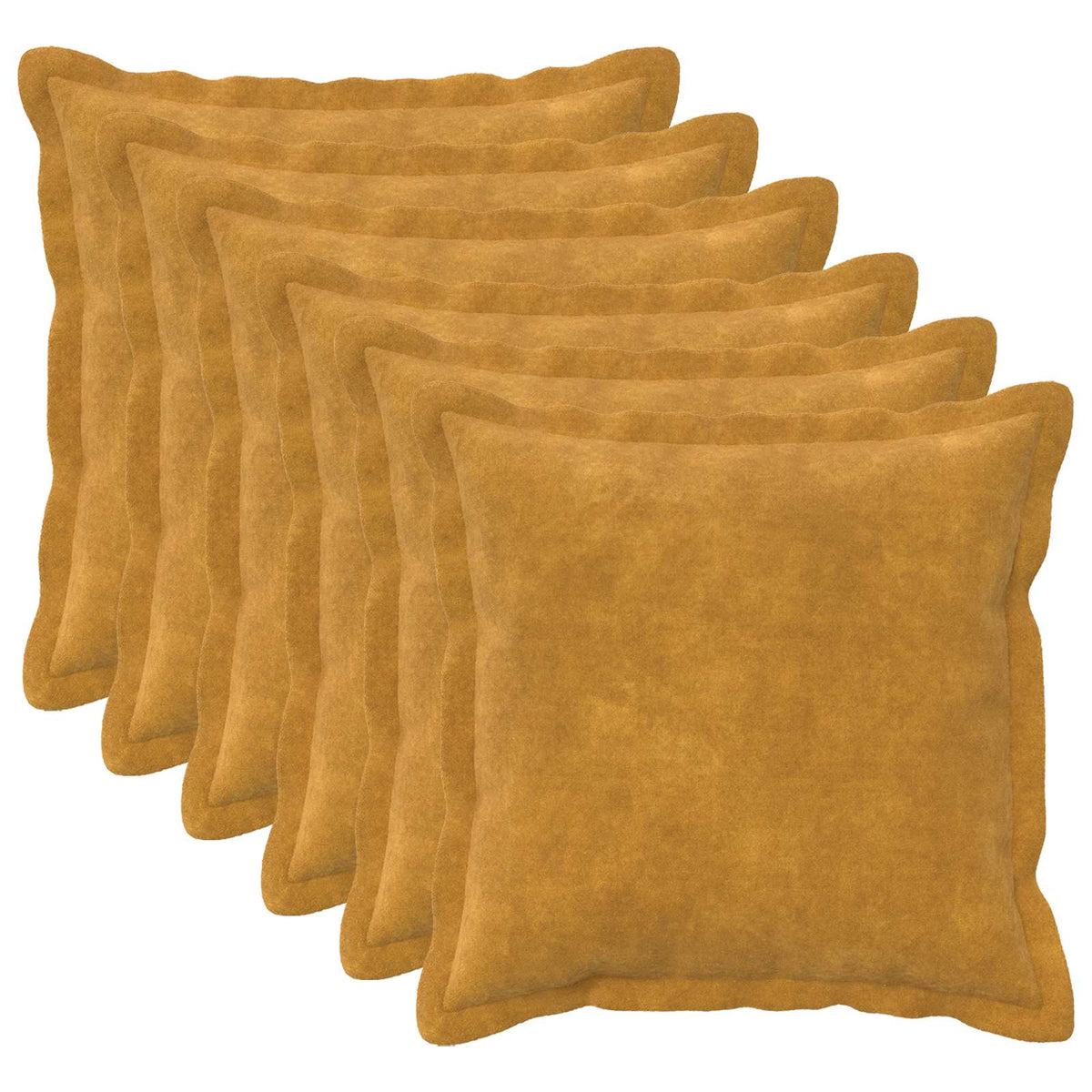 Jastuk 6 kom. HOUTEN Žuta 35 x 35 cm Mikrofibra Flis