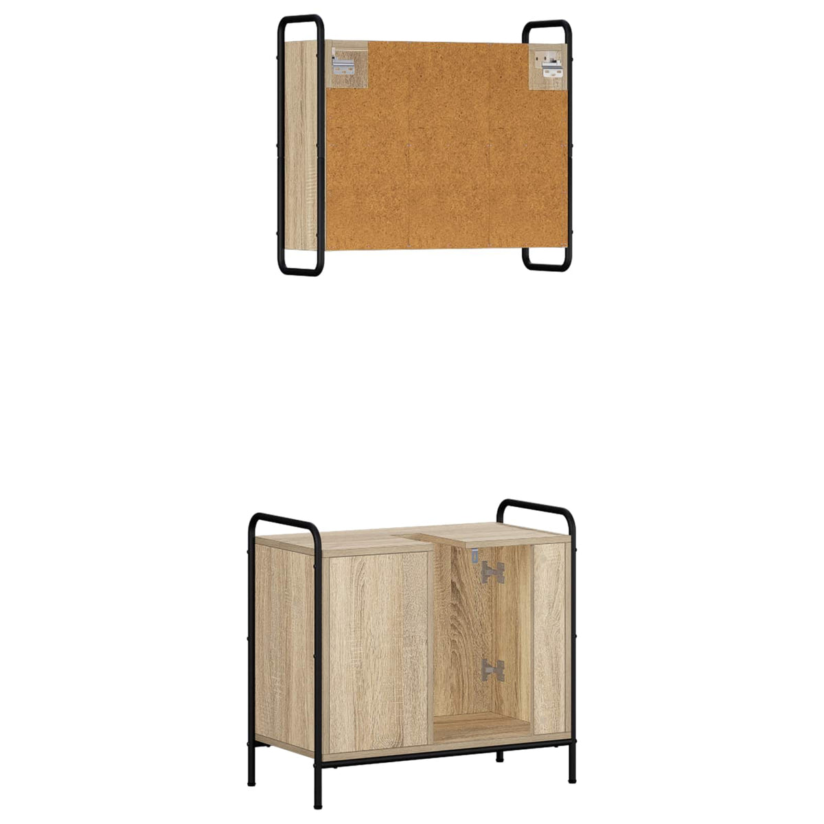 Set ormarića za kupaonicu 2 kom. Hrast sonoma 65,5 x 34 x 61 cm
