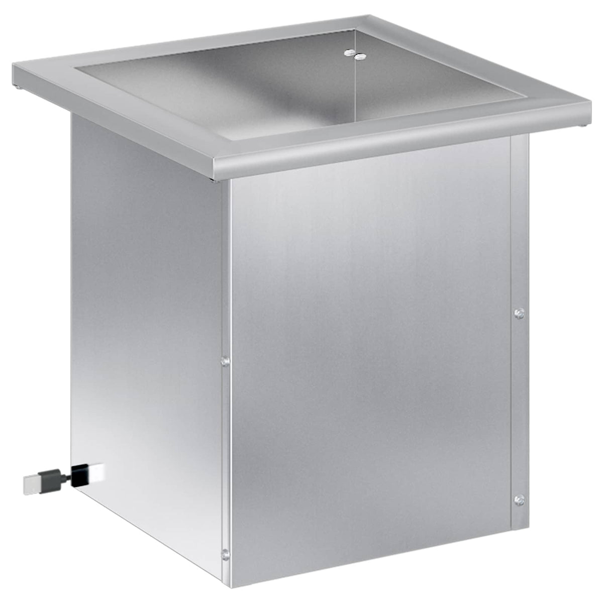 Vrtna posuda za sadnju s LED svjetlom Srebrna 30 x 30 x 30 cm