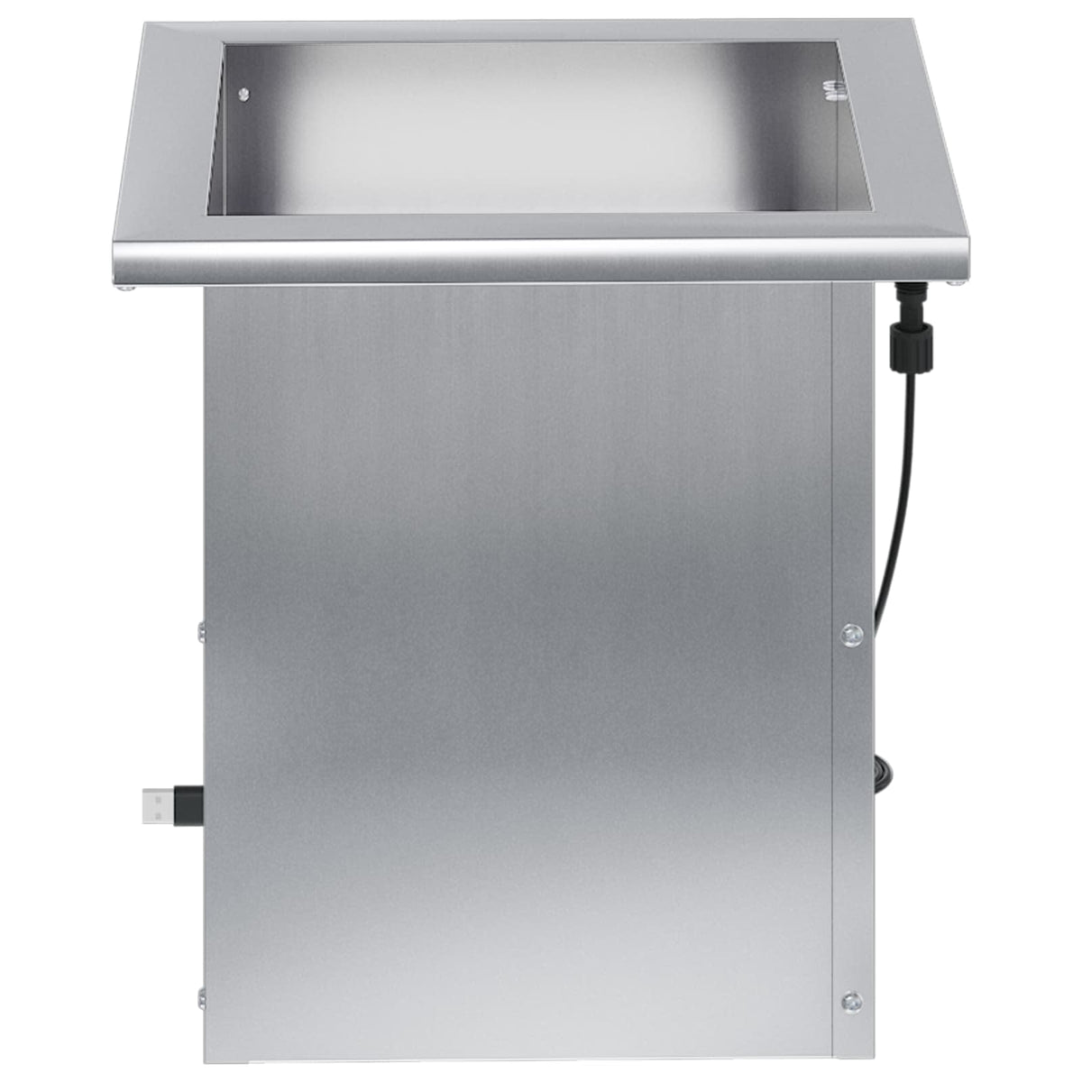 Vrtna posuda za sadnju s LED svjetlom Srebrna 30 x 30 x 30 cm