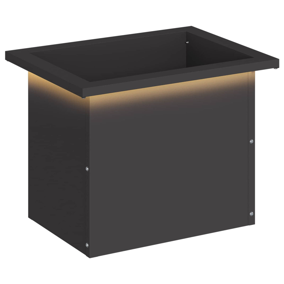 Vrtna posuda za sadnju s LED svjetlom Crna 30 x 40 x 30 cm