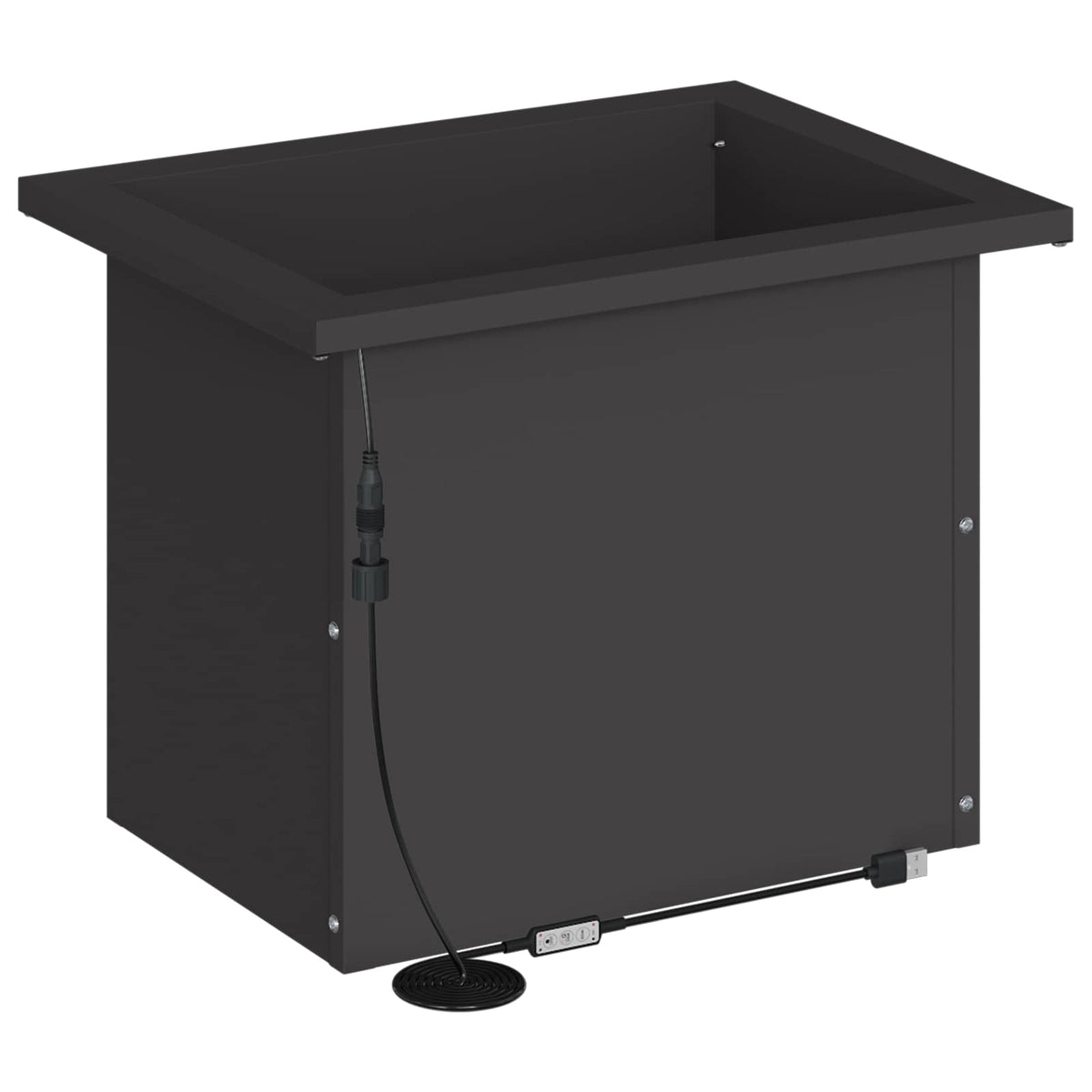 Vrtna posuda za sadnju s LED svjetlom Crna 30 x 40 x 30 cm