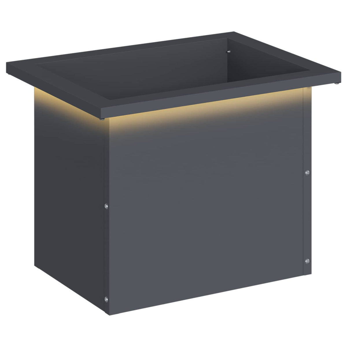 Vrtna posuda za sadnju s LED svjetlom Antracit 30 x 40 x 30 cm