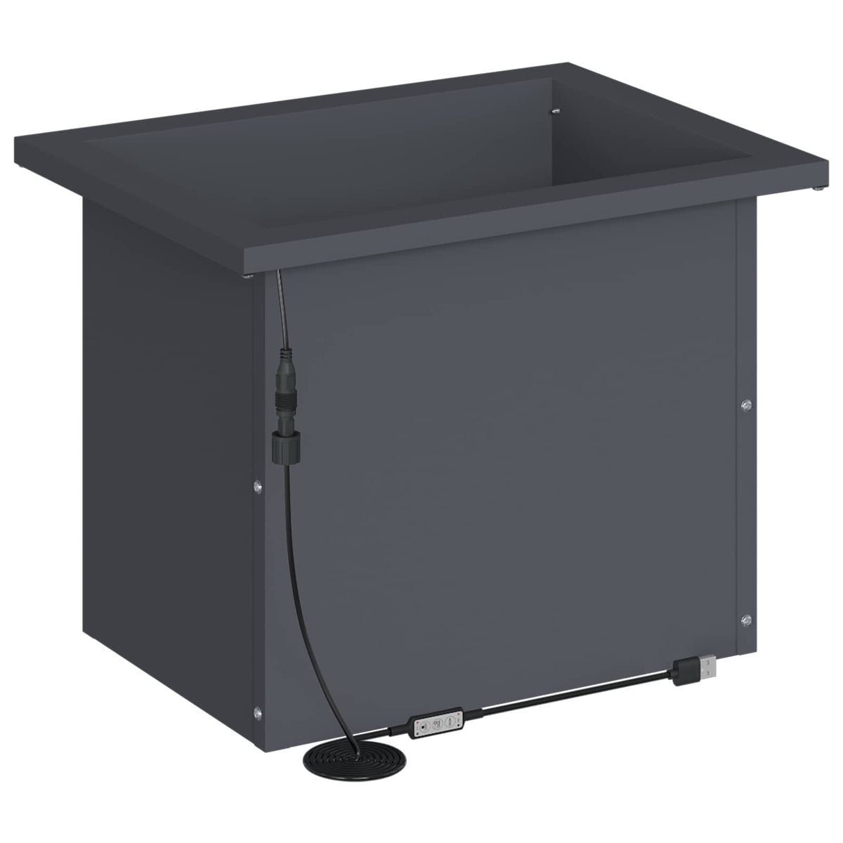 Vrtna posuda za sadnju s LED svjetlom Antracit 30 x 40 x 30 cm