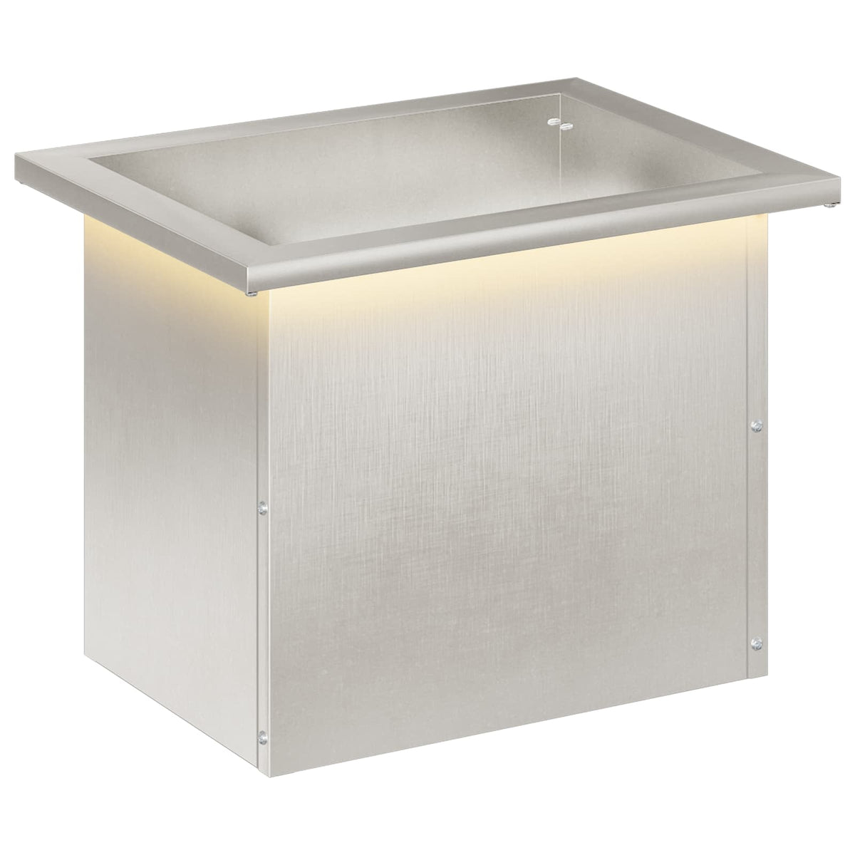 Vrtna posuda za sadnju s LED svjetlom Srebrna 30 x 40 x 30 cm