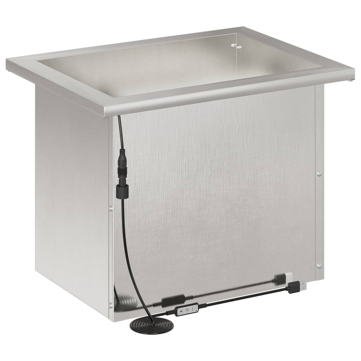 Vrtna posuda za sadnju s LED svjetlom Srebrna 30 x 40 x 30 cm