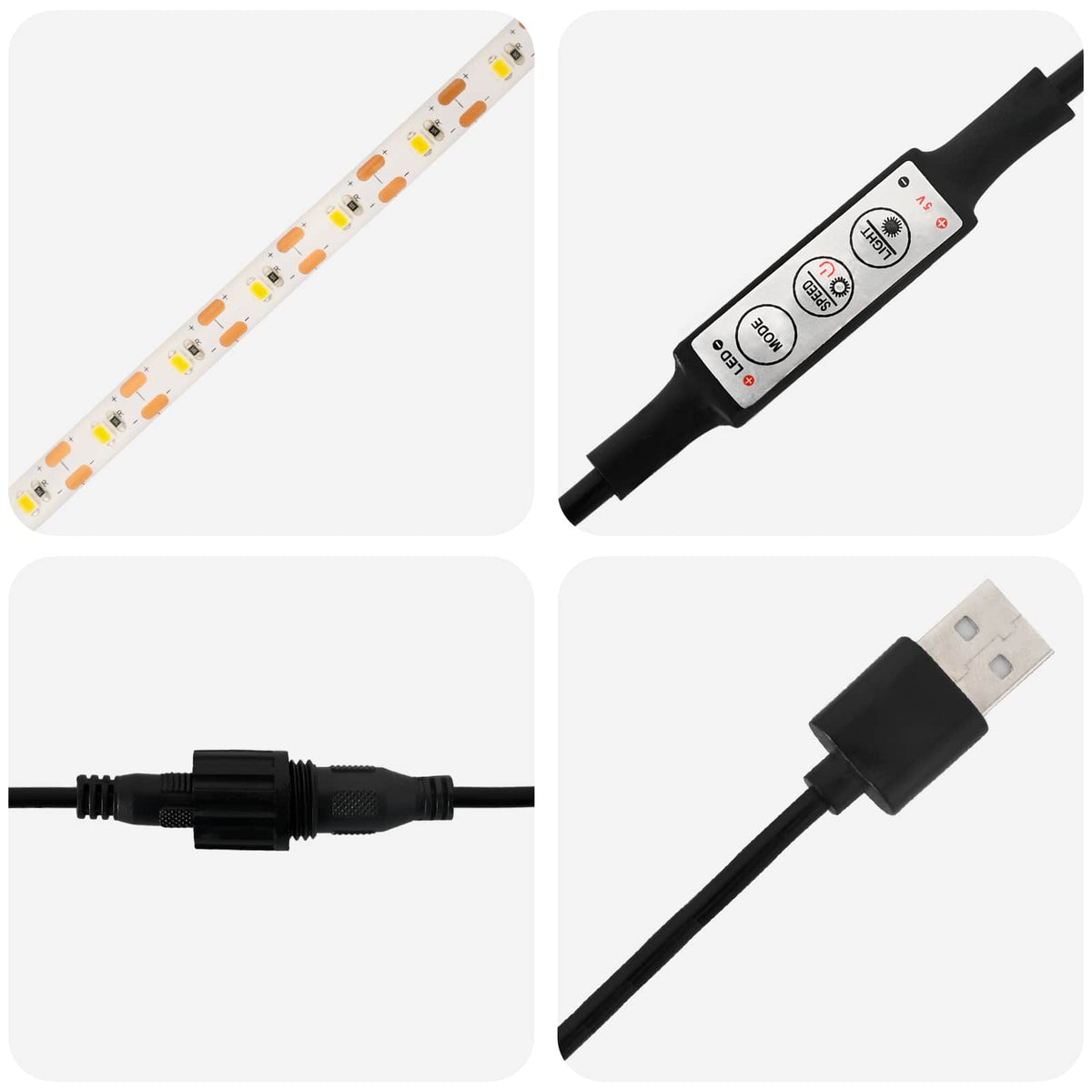 Vrtna posuda za sadnju s LED svjetlom Crna 30 x 60 x 30 cm