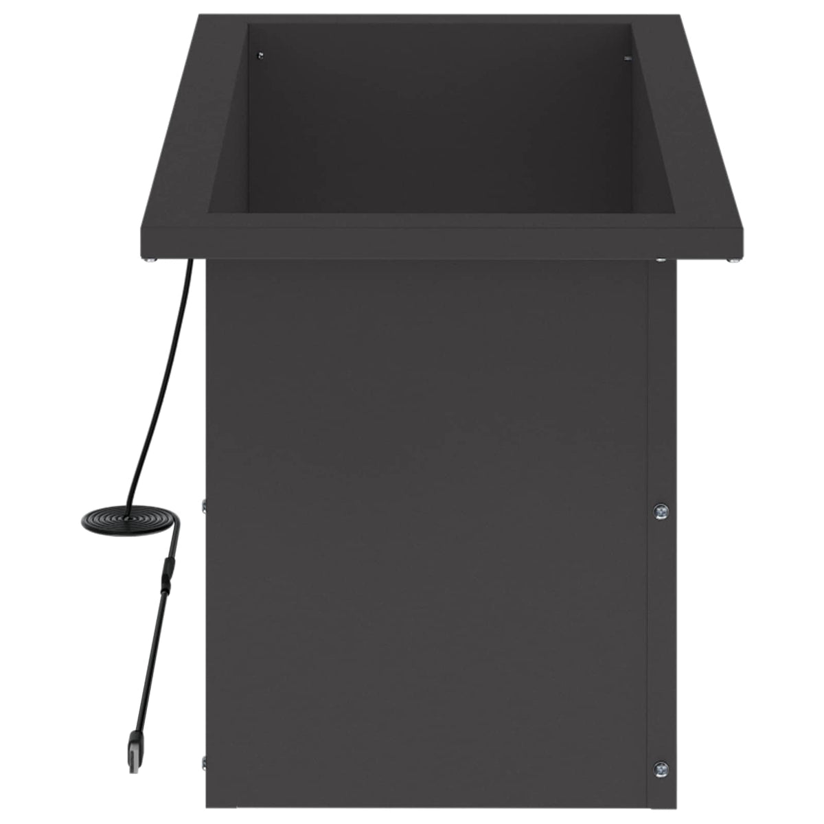 Vrtna posuda za sadnju s LED svjetlom Crna 30 x 60 x 30 cm