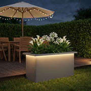 Vrtna posuda za sadnju s LED svjetlom Antracit 30 x 60 x 30 cm