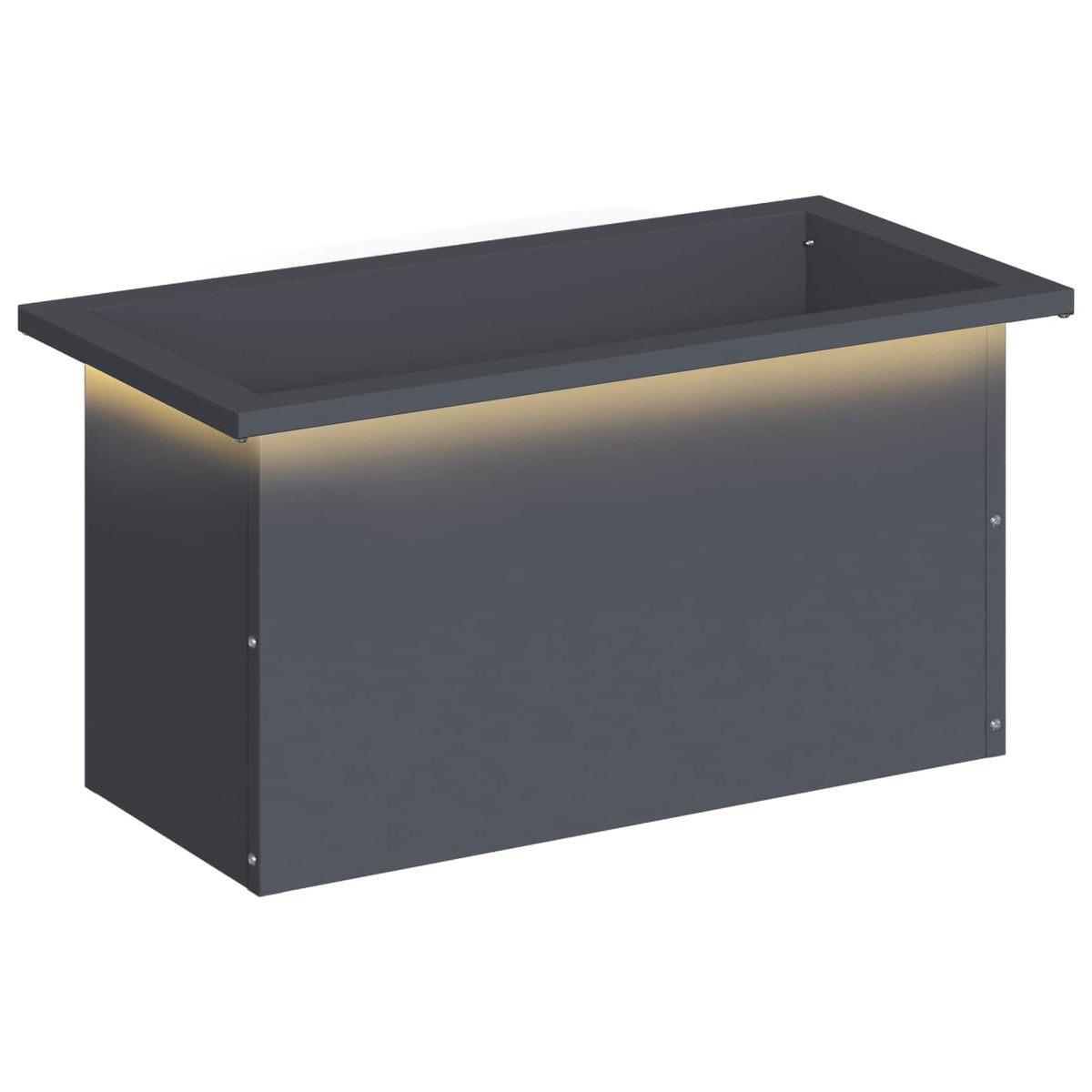 Vrtna posuda za sadnju s LED svjetlom Antracit 30 x 60 x 30 cm