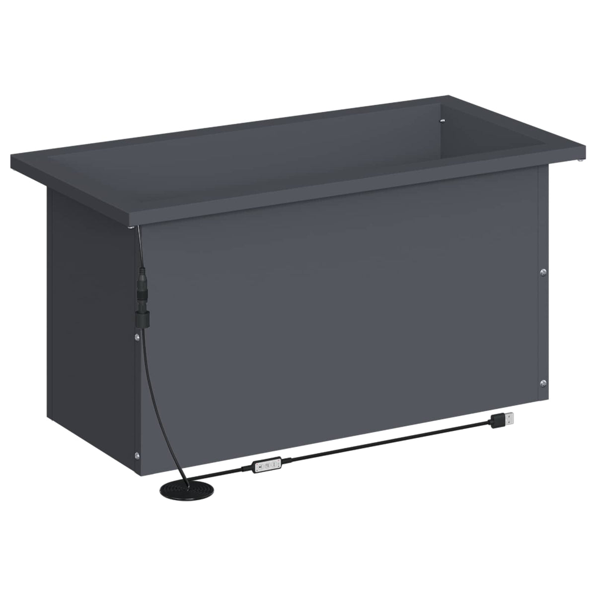 Vrtna posuda za sadnju s LED svjetlom Antracit 30 x 60 x 30 cm