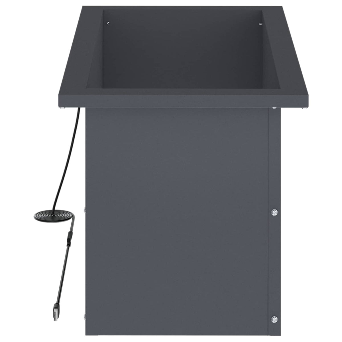Vrtna posuda za sadnju s LED svjetlom Antracit 30 x 60 x 30 cm