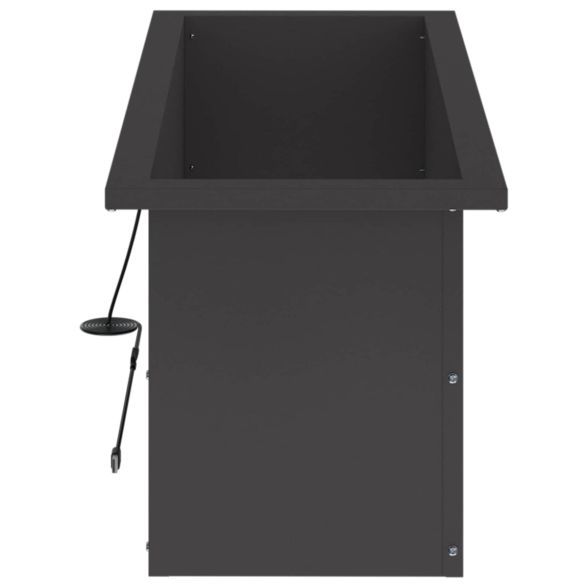Vrtna posuda za sadnju s LED svjetlom Crna 30 x 80 x 30 cm