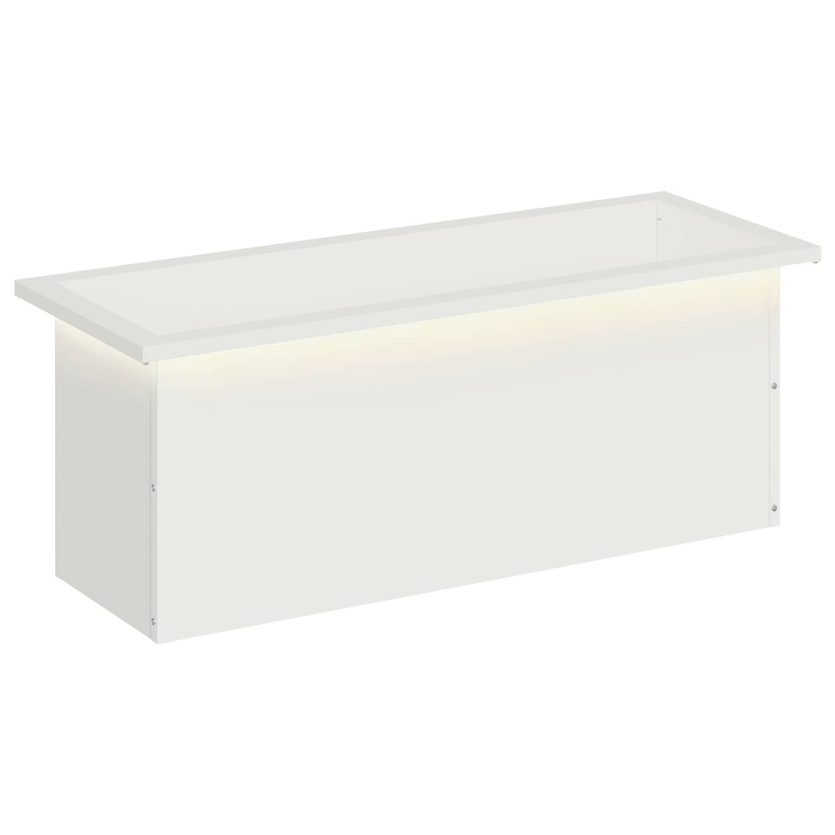 Vrtna posuda za sadnju s LED svjetlom Bijela 30 x 80 x 30 cm