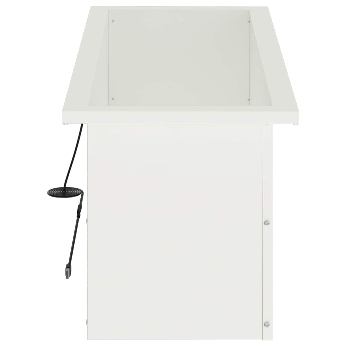 Vrtna posuda za sadnju s LED svjetlom Bijela 30 x 80 x 30 cm