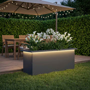 Vrtna posuda za sadnju s LED svjetlom Antracit 30 x 80 x 30 cm