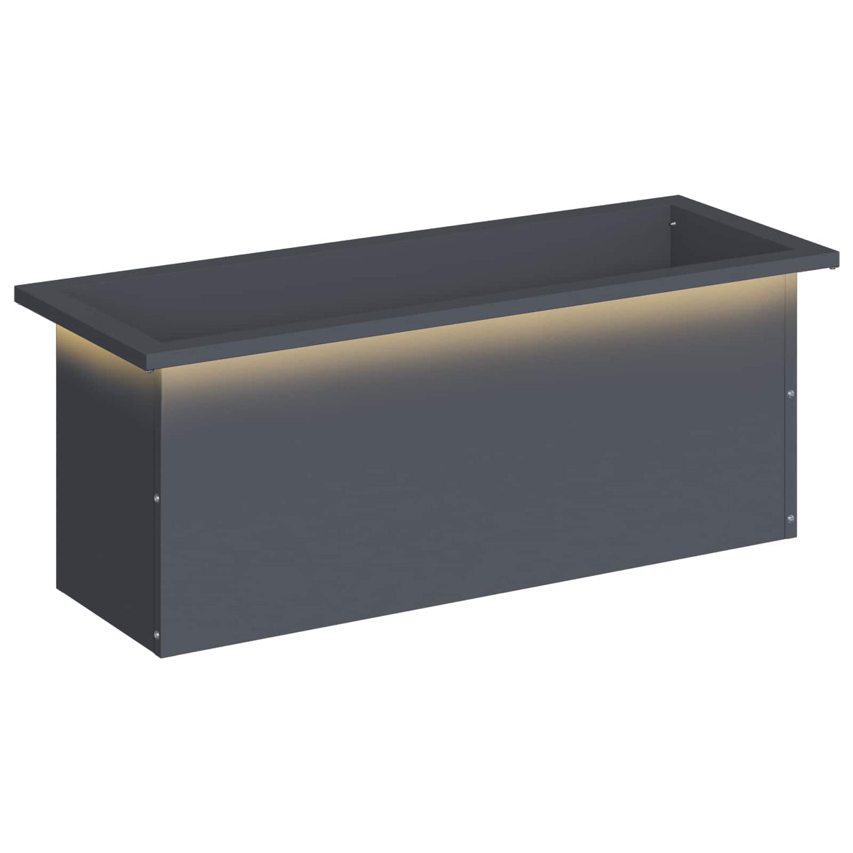 Vrtna posuda za sadnju s LED svjetlom Antracit 30 x 80 x 30 cm