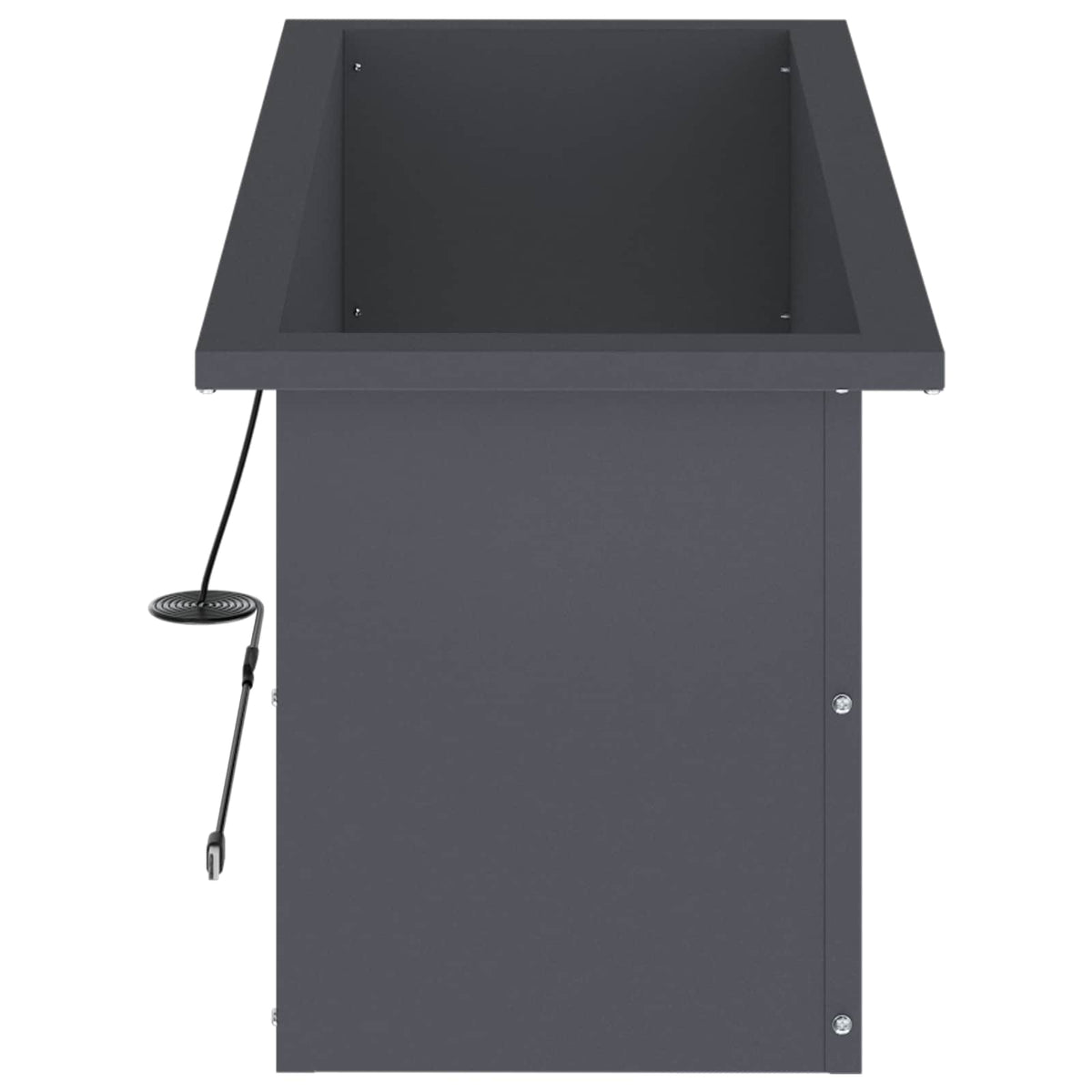 Vrtna posuda za sadnju s LED svjetlom Antracit 30 x 80 x 30 cm