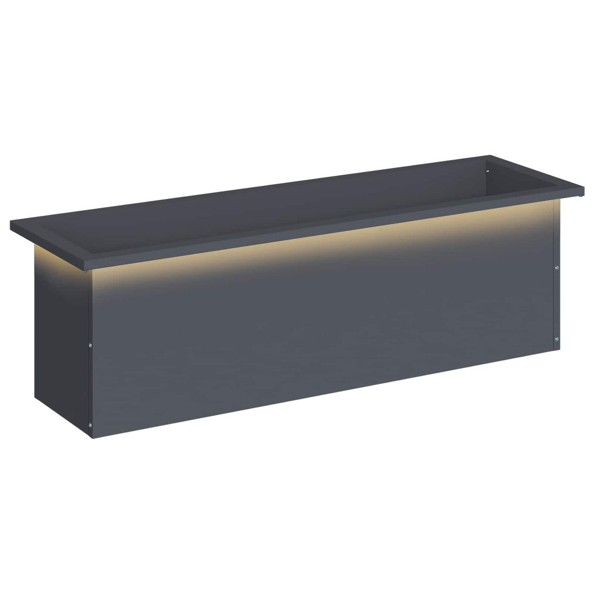 Vrtna posuda za sadnju s LED svjetlom Antracit 30 x 100 x 30 cm