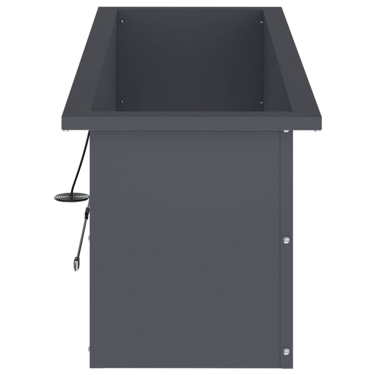Vrtna posuda za sadnju s LED svjetlom Antracit 30 x 100 x 30 cm
