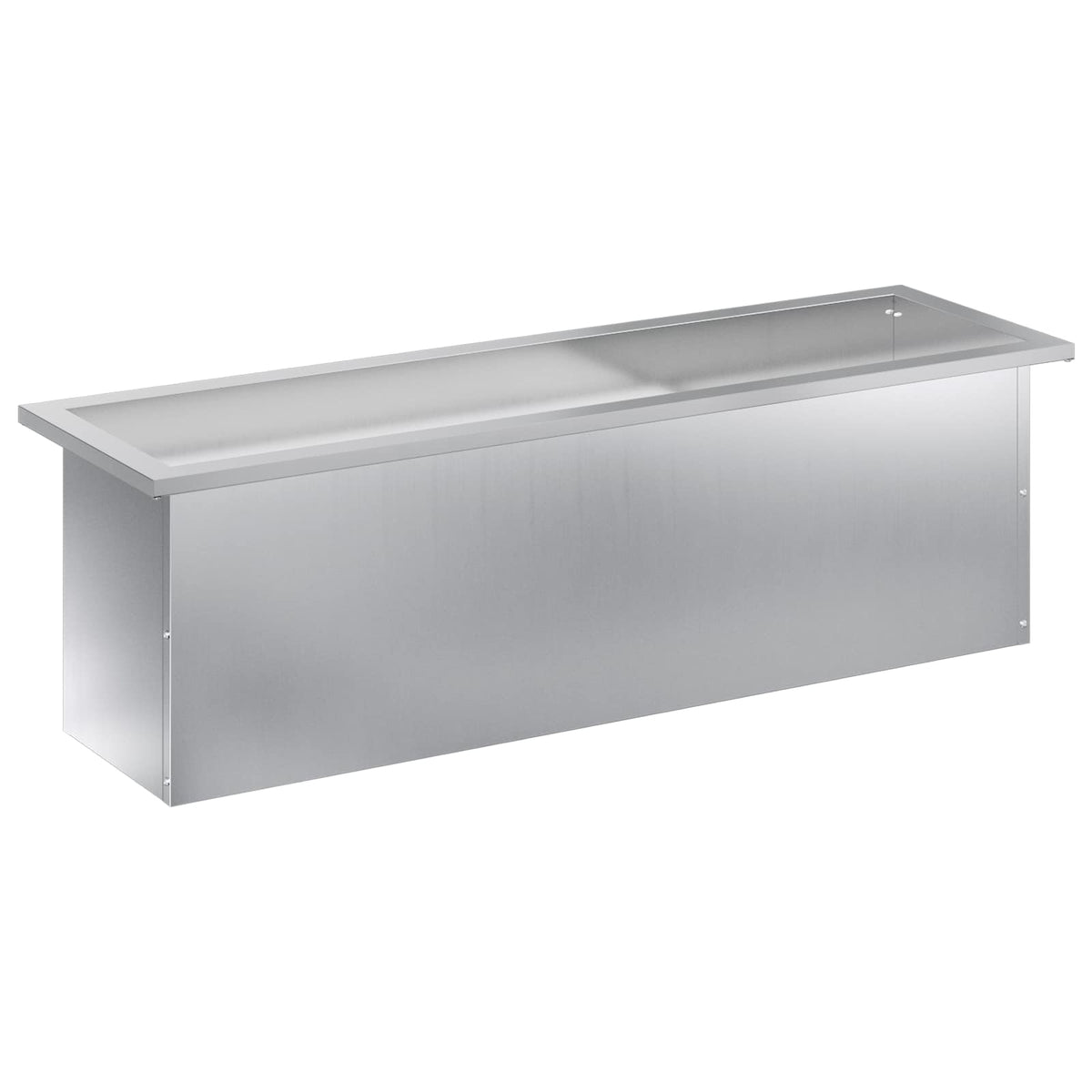 Vrtna posuda za sadnju s LED svjetlom Srebrna 30 x 100 x 30 cm