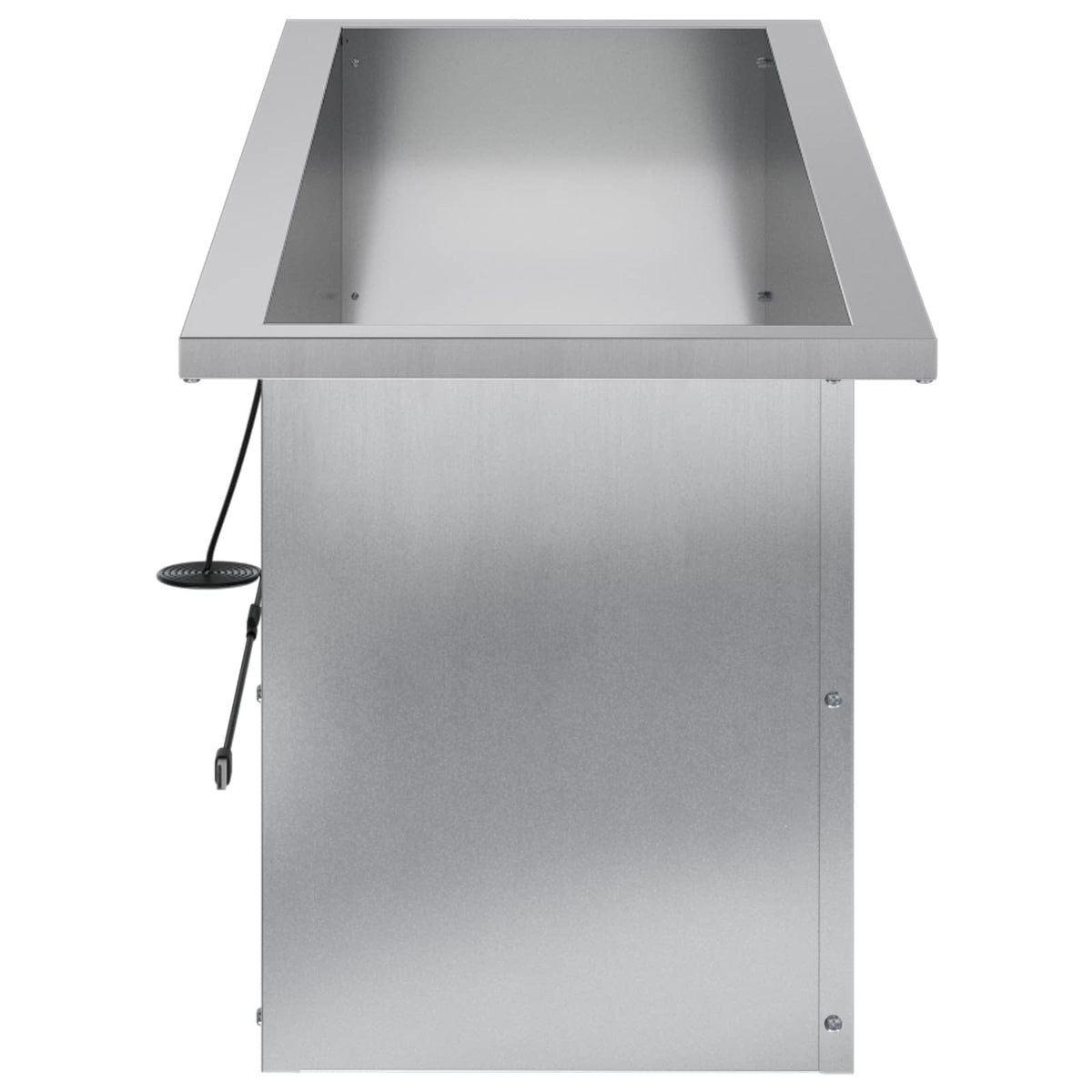 Vrtna posuda za sadnju s LED svjetlom Srebrna 30 x 100 x 30 cm