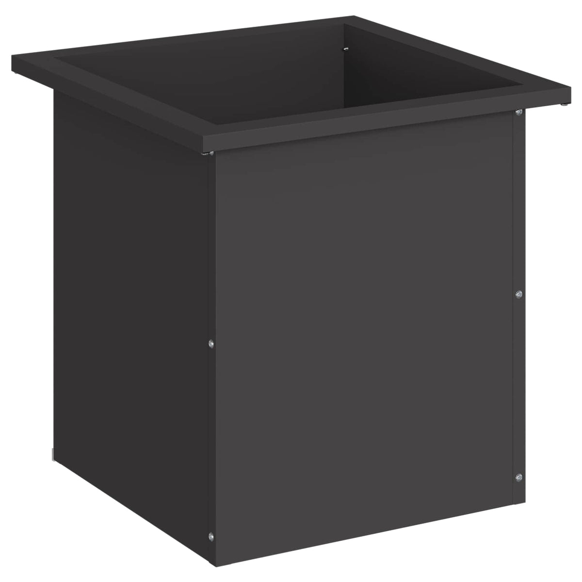 Vrtna posuda za sadnju s LED svjetlom Crna 40 x 40 x 40 cm