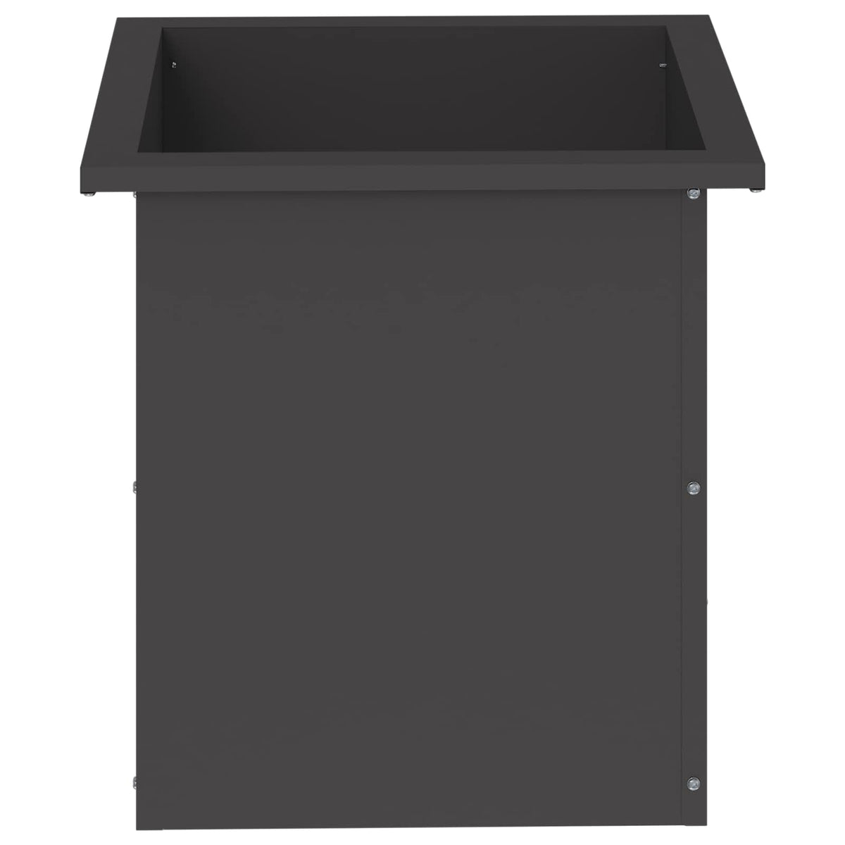 Vrtna posuda za sadnju s LED svjetlom Crna 40 x 40 x 40 cm