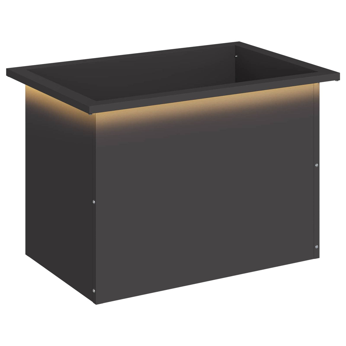 Vrtna posuda za sadnju s LED svjetlom Crna 40 x 60 x 40 cm