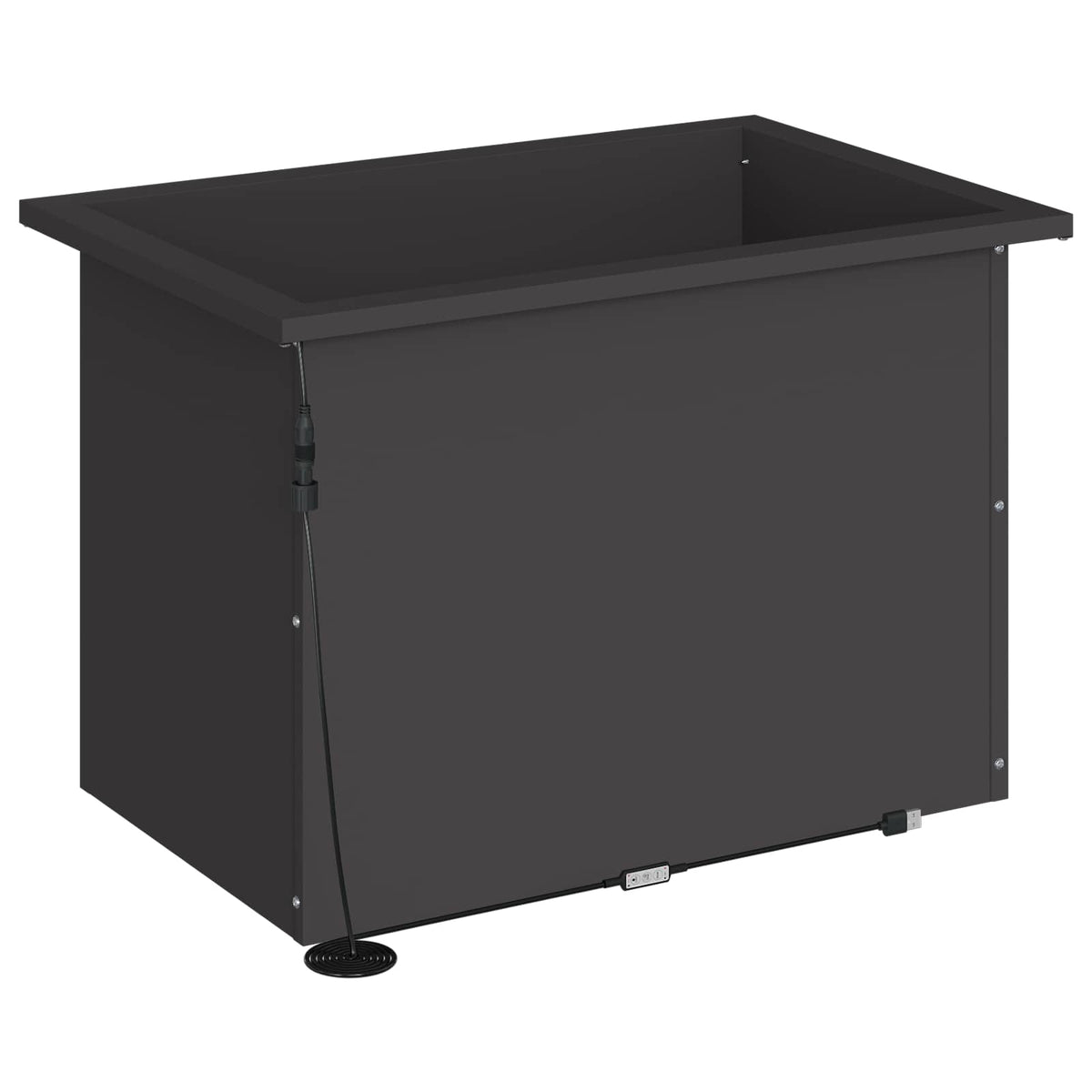 Vrtna posuda za sadnju s LED svjetlom Crna 40 x 60 x 40 cm