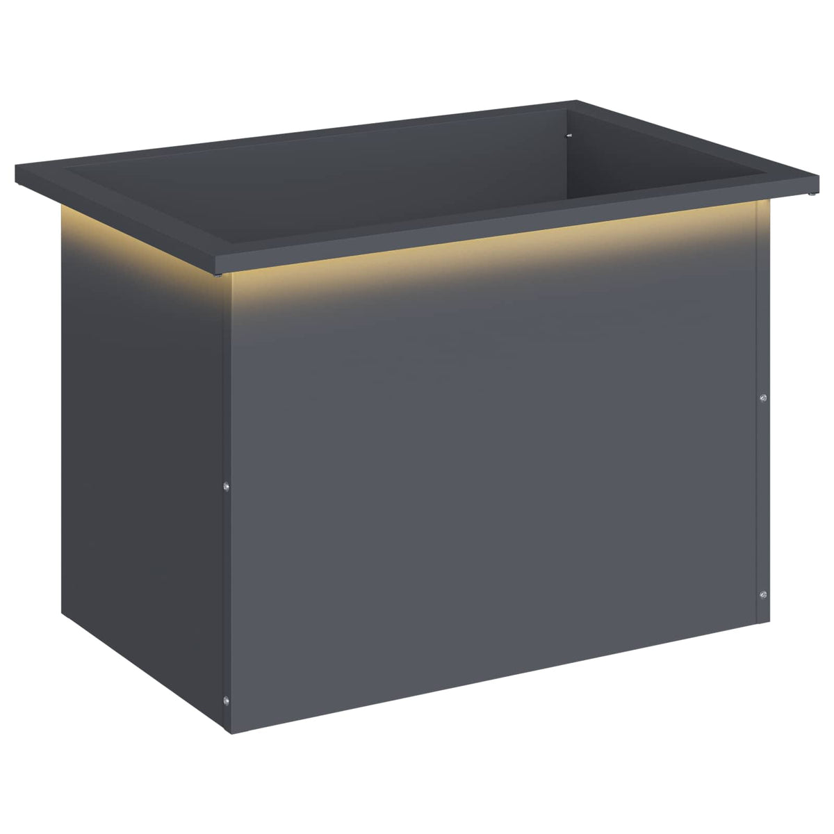 Vrtna posuda za sadnju s LED svjetlom Antracit 40 x 60 x 40 cm