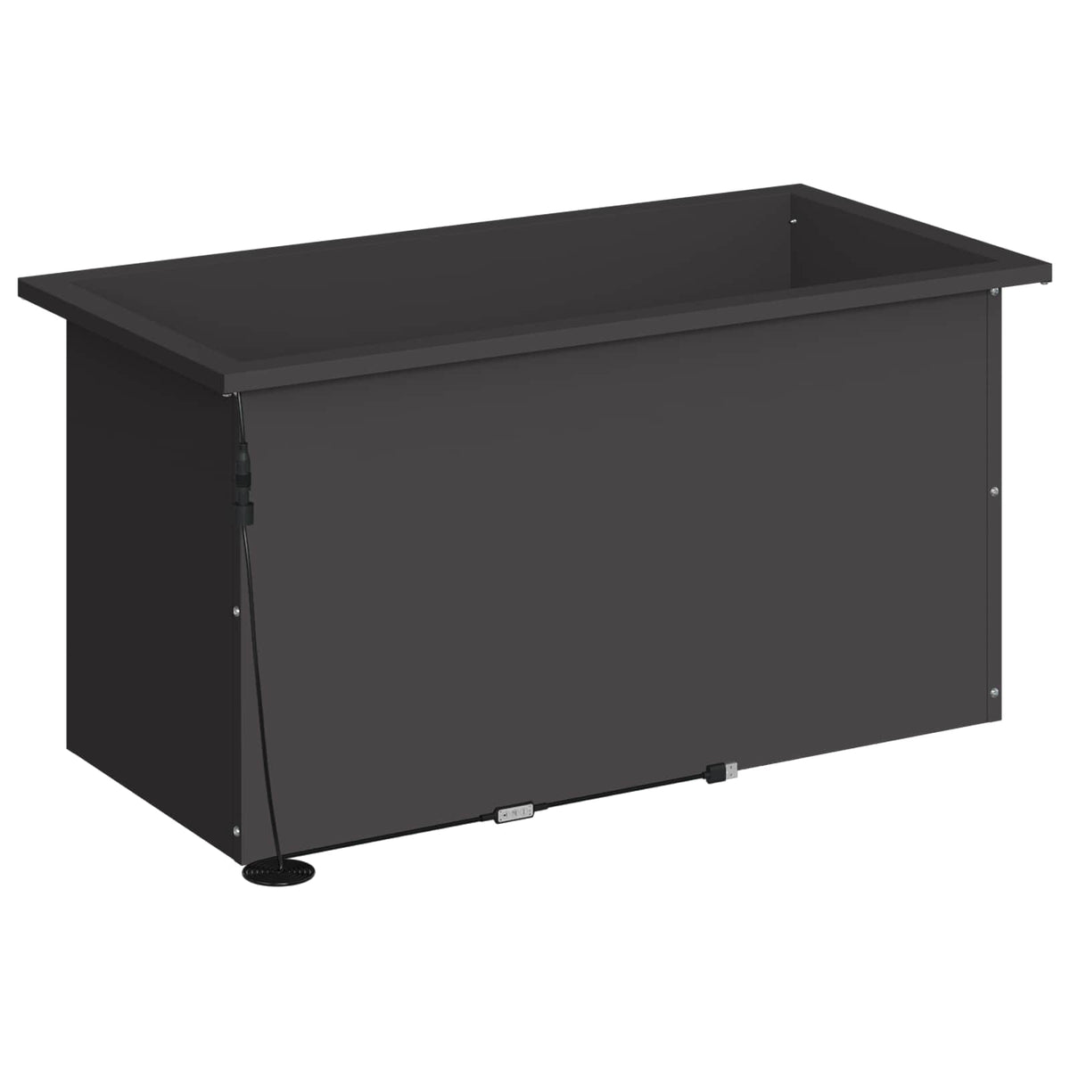 Vrtna posuda za sadnju s LED svjetlom Crna 40 x 80 x 40 cm