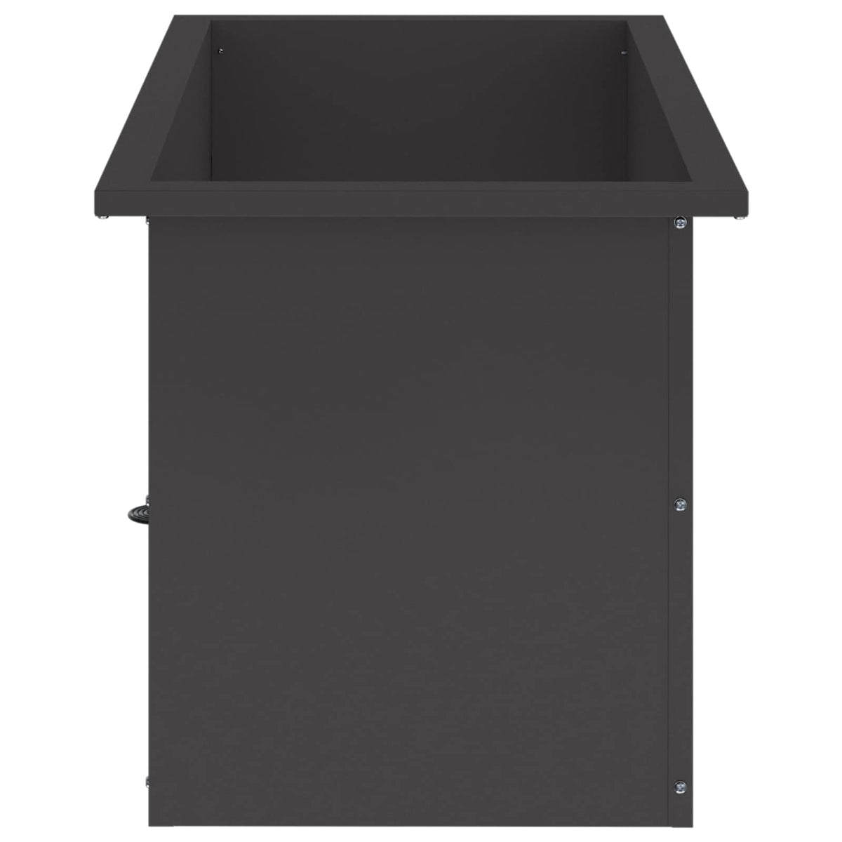 Vrtna posuda za sadnju s LED svjetlom Crna 40 x 80 x 40 cm