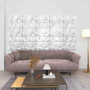 Zidne panele 24 pcs Dijamant bijela 50 x 50 cm XPS pjena