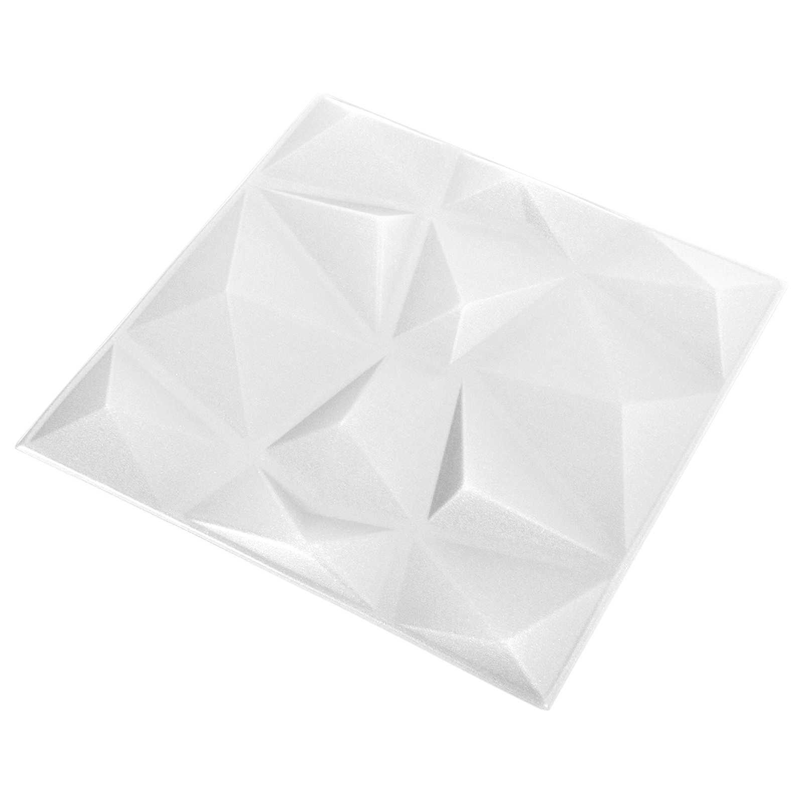 Zidne panele 12 pcs Origami bijela 50 x 50 cm XPS pjena