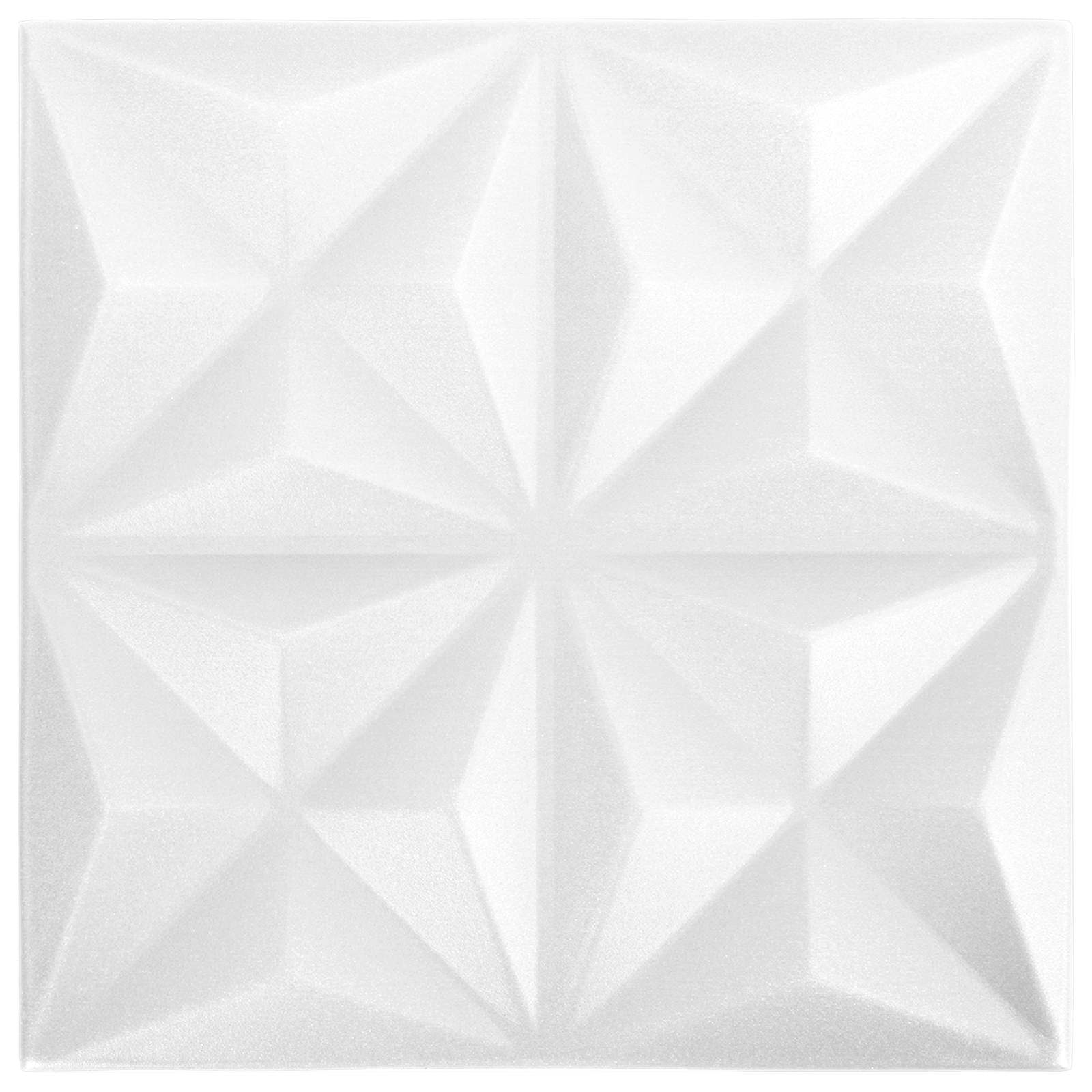 Zidne panele 48 pcs Origami bijela 50 x 50 cm XPS pjena