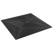 Zidne panele Zvijezda 24 pcs Crna zvijezda 50 x 50 cm XPS pjena