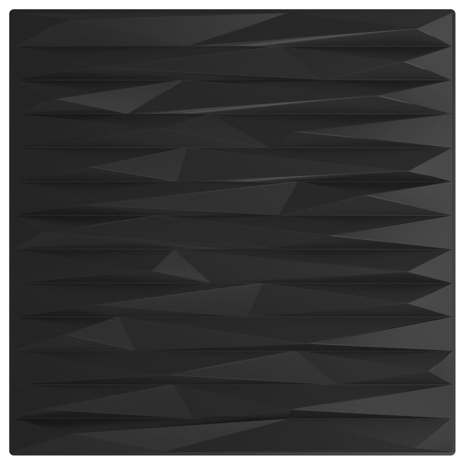 Zidne panele 48 pcs Crni kamen 50 x 50 cm XPS pjena