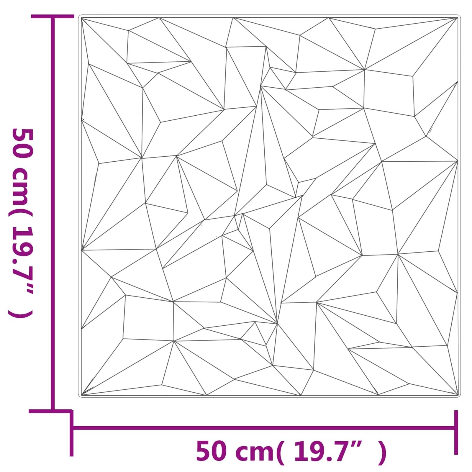 Zidne panele 48 pcs Bijela 50 x 50 cm XPS pjena