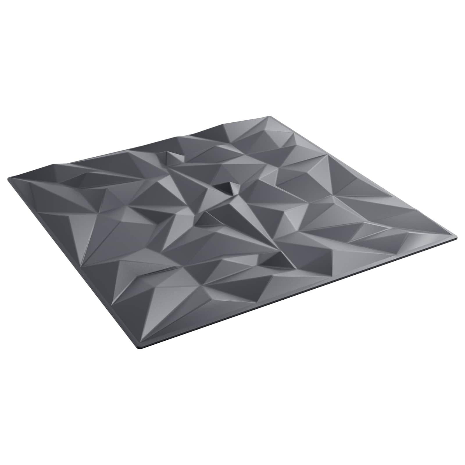 Zidne panele 48 pcs Ametist siva 50 x 50 cm XPS pjena