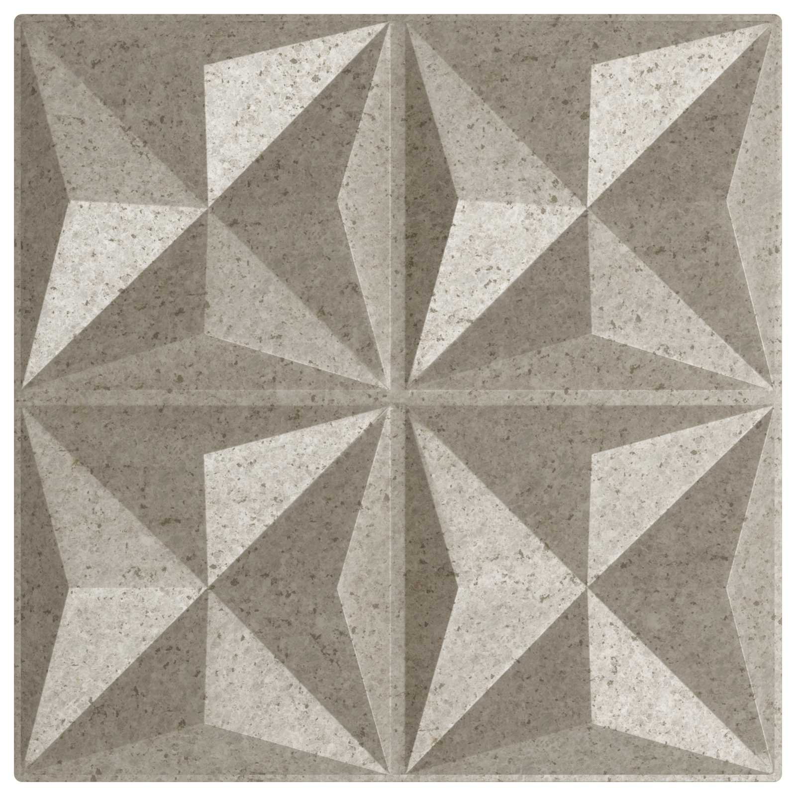 Zidne panele 24 pcs Origami beton 50 x 50 cm XPS pjena