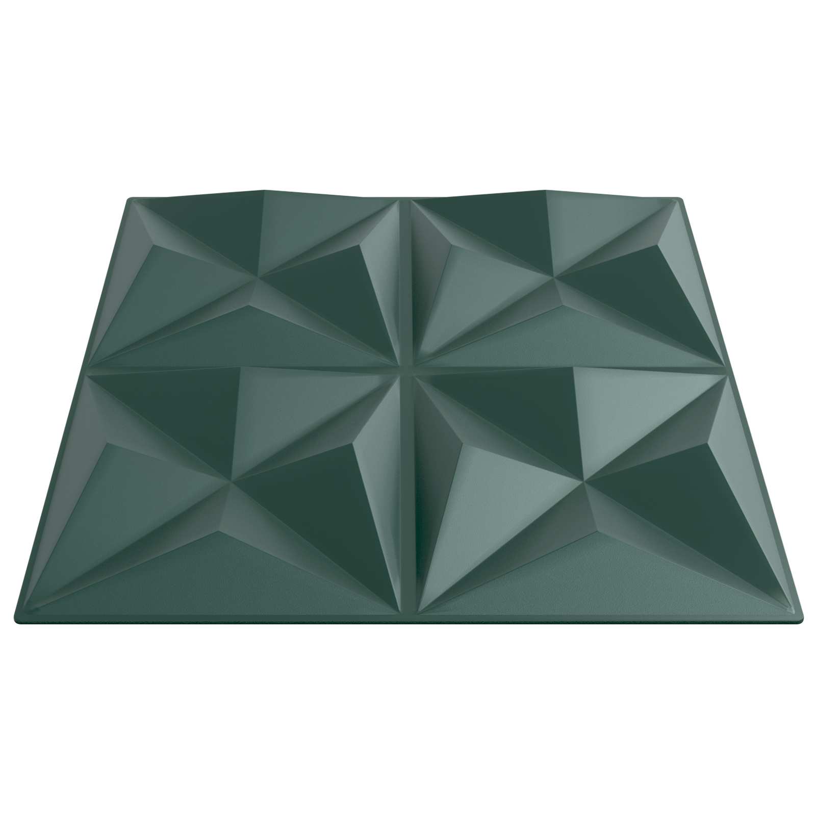 Zidne panele 12 pcs Origami zelena 50 x 50 cm XPS pjena